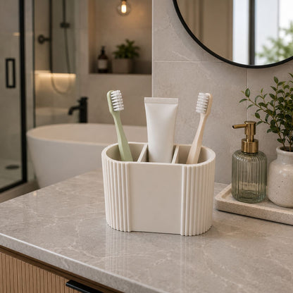 Ribbed Toothbrush Holder