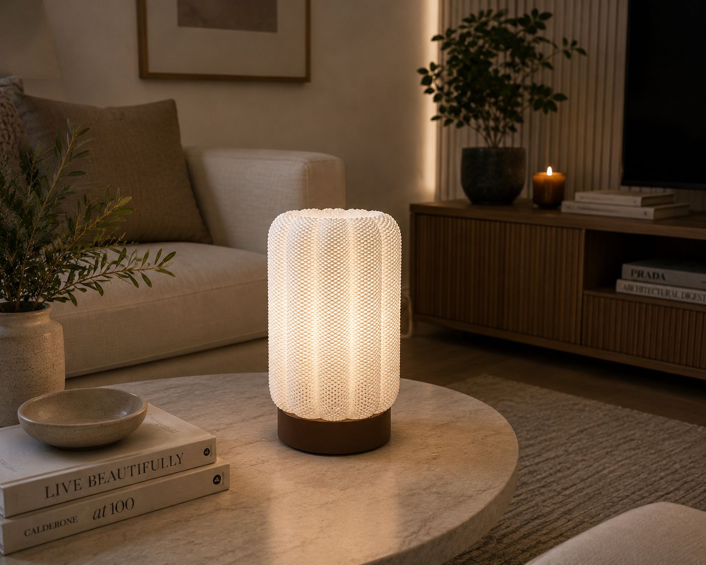 Ribbed Accent Lamp