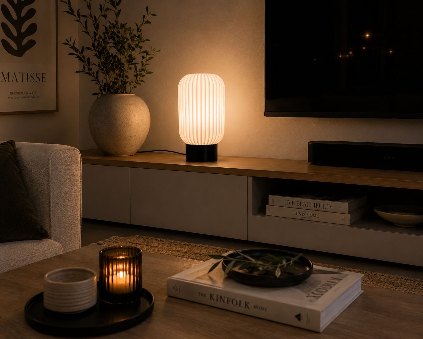 Ribbed Table Lamp