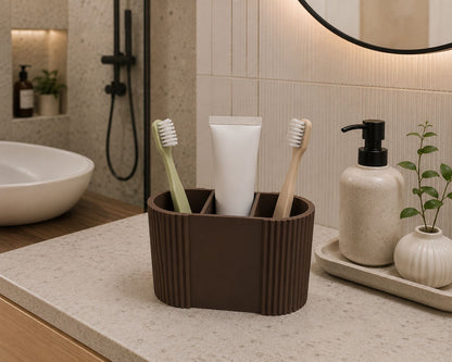 Ribbed Toothbrush Holder